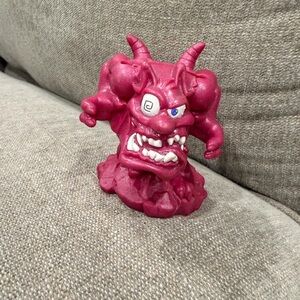 Vintage Pink Monster Coin Bank Figurine Horned Creature‎ Toy